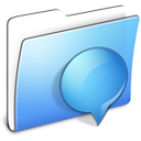 Aqua Smooth Folder iChats icon